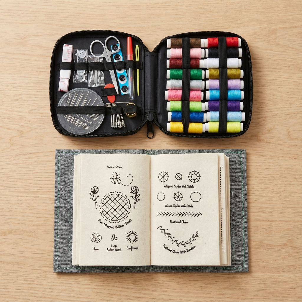 Embroidery Stitch Book for Moms and Kids