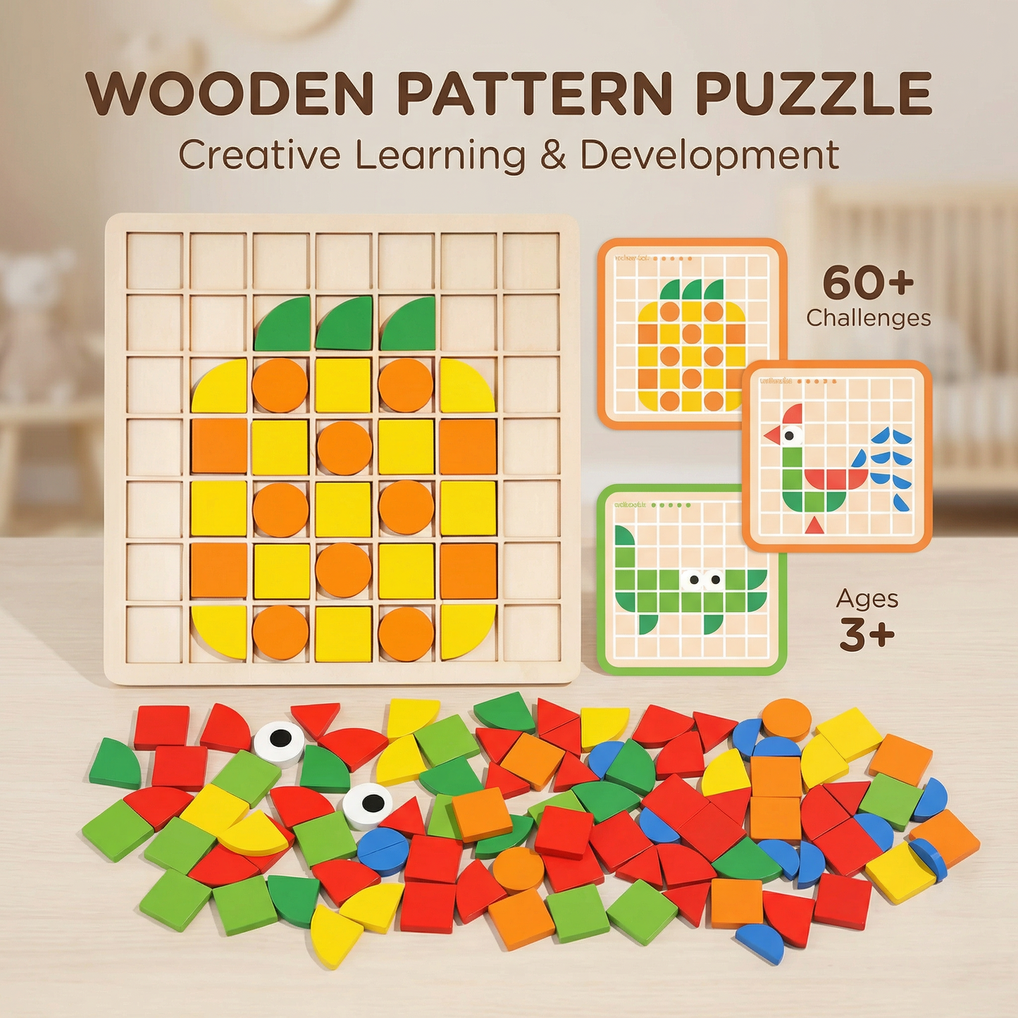 Montessori Mosaic Puzzle Board