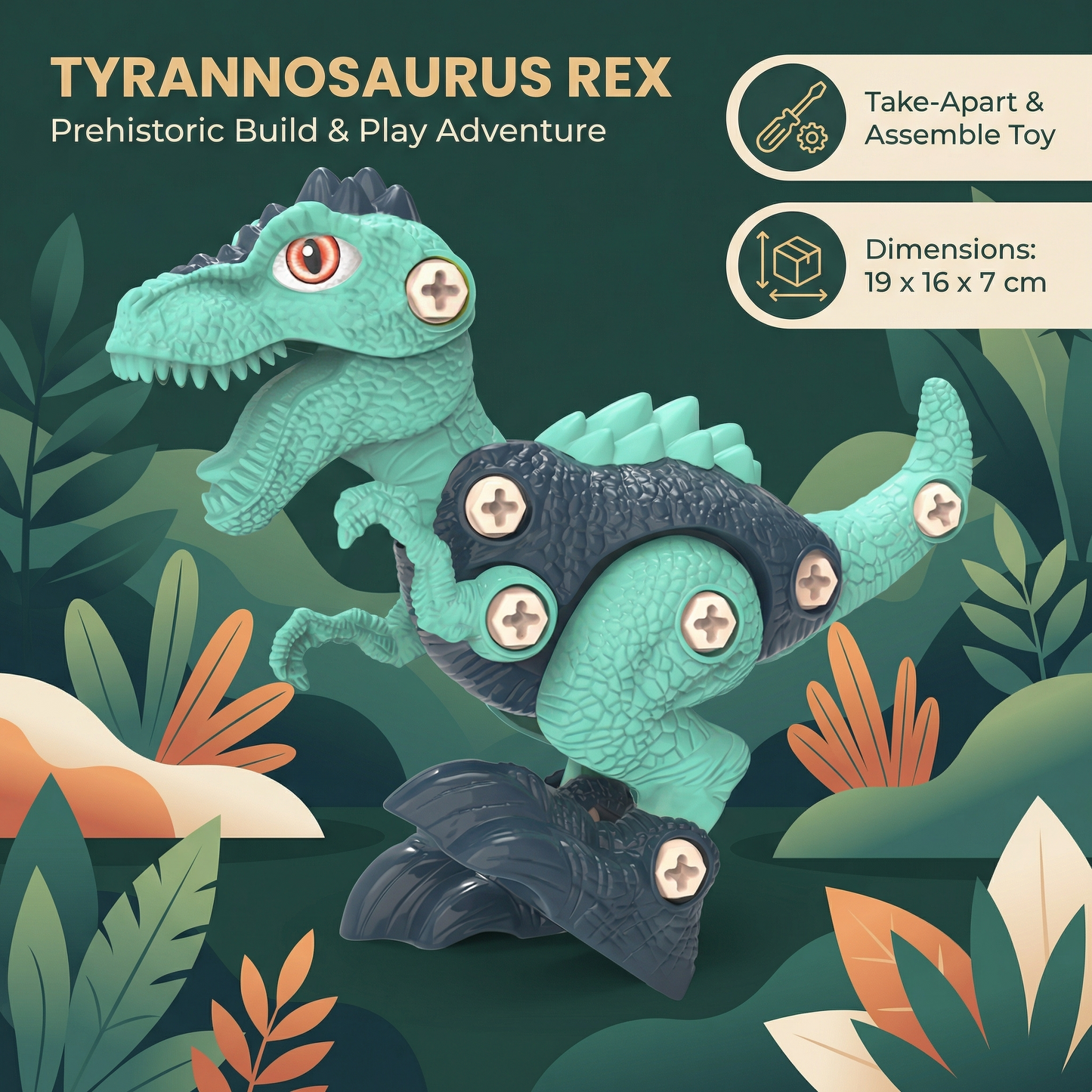 Dinosaur Construction Screw Building Set