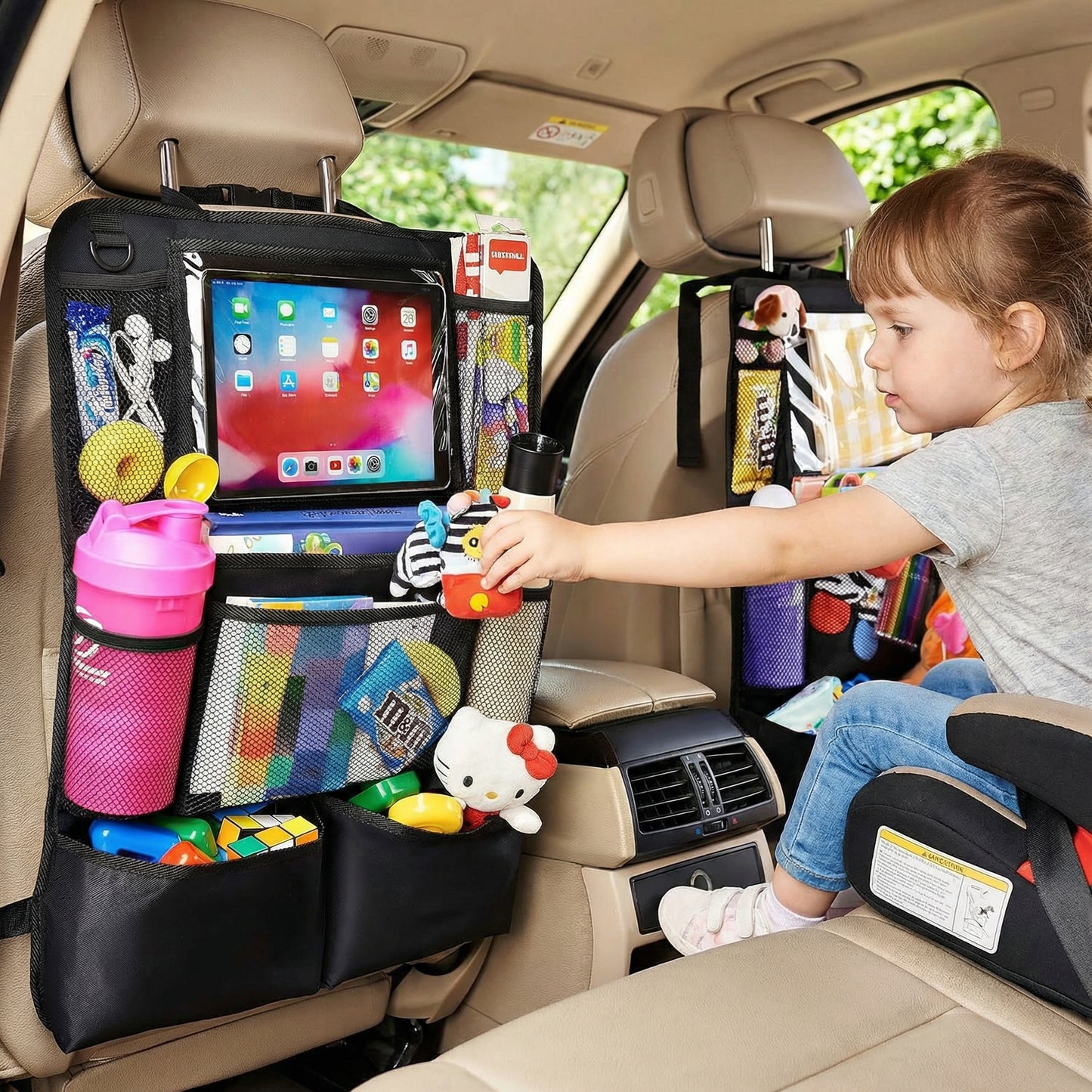 Kids Car Backseat Organiser with Tablet Holder