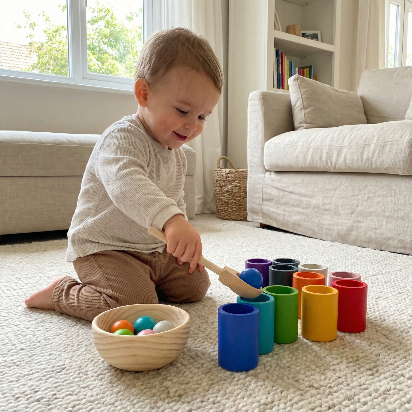 Montessori Wooden Colour Sorting Set