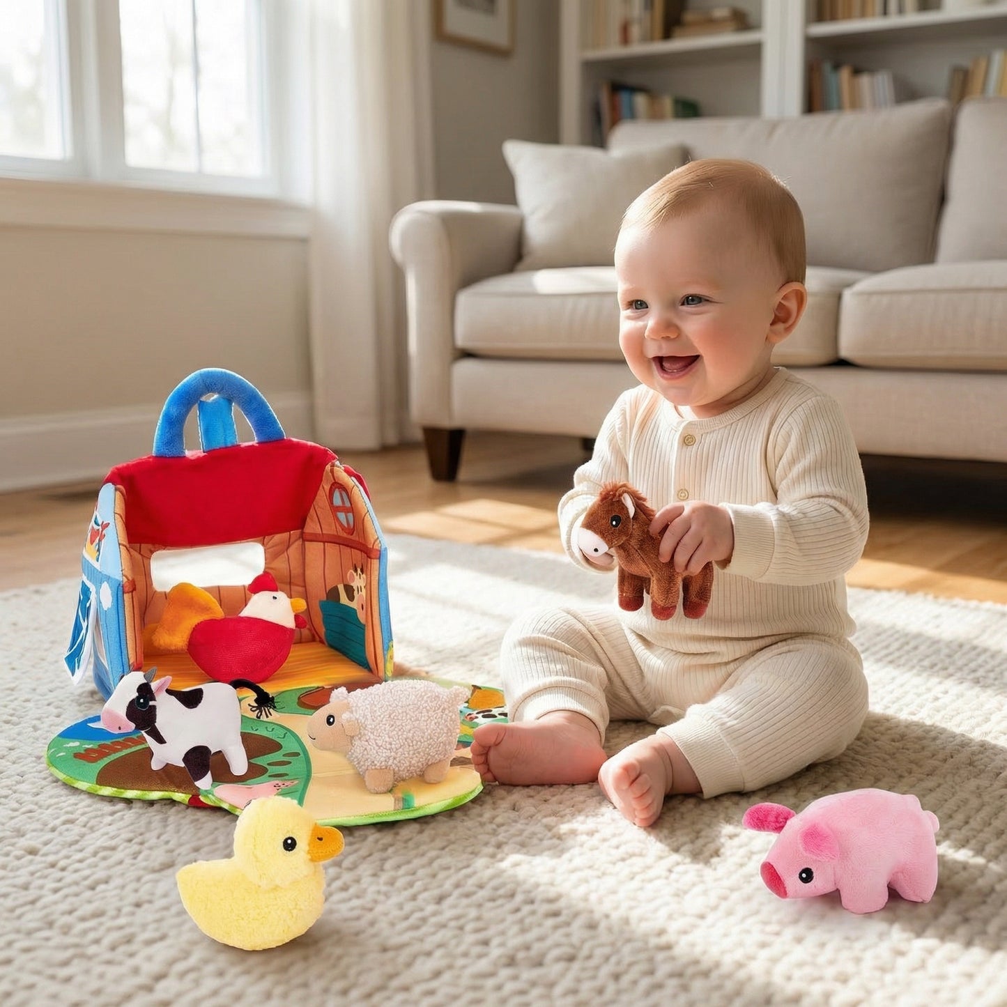 Plush Farm Animal Set with Sounds