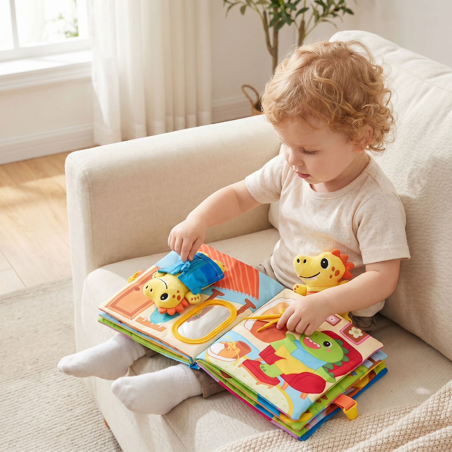 Soft Dinosaur Adventure Book for Toddlers