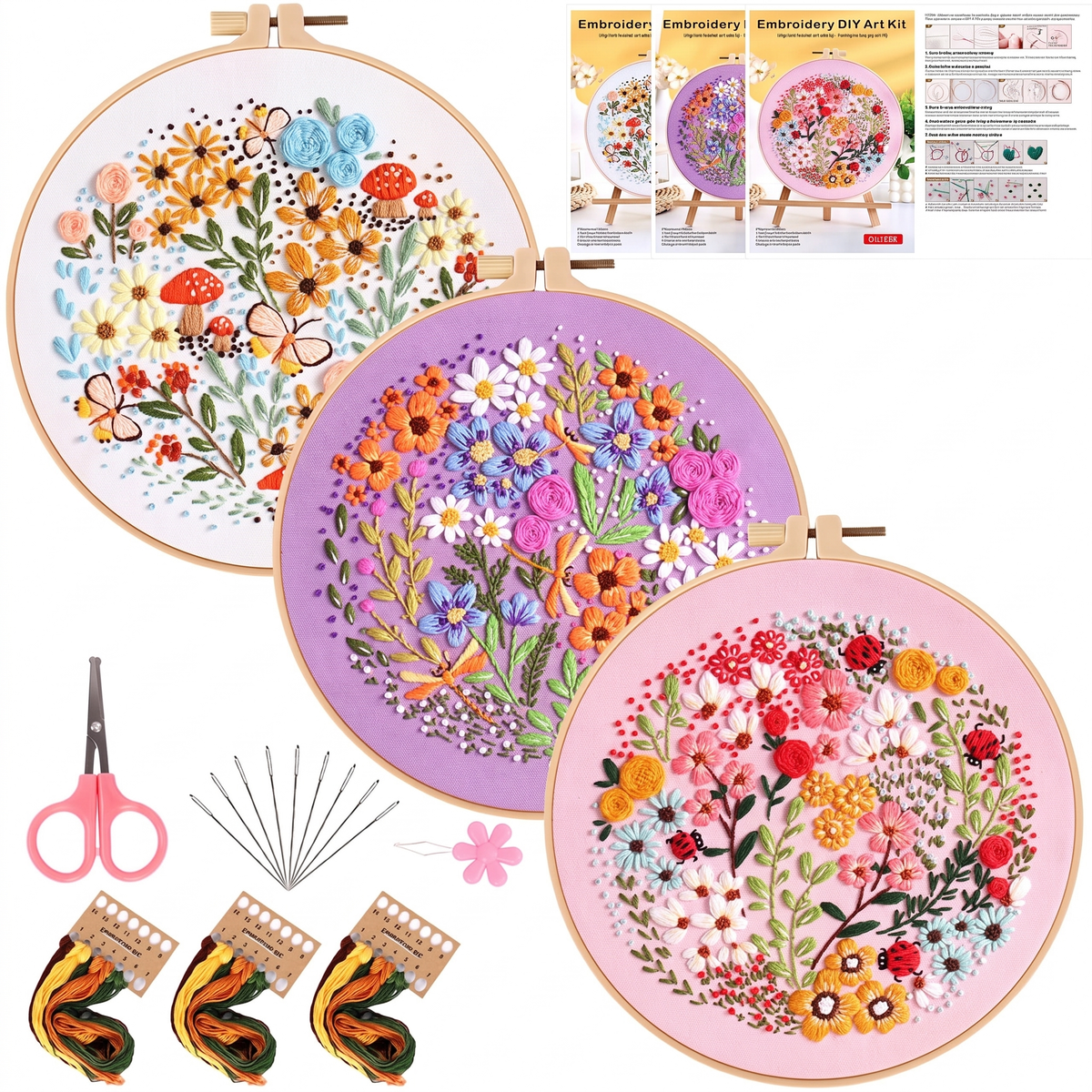 Complete Embroidery Starter Kit for Beginners