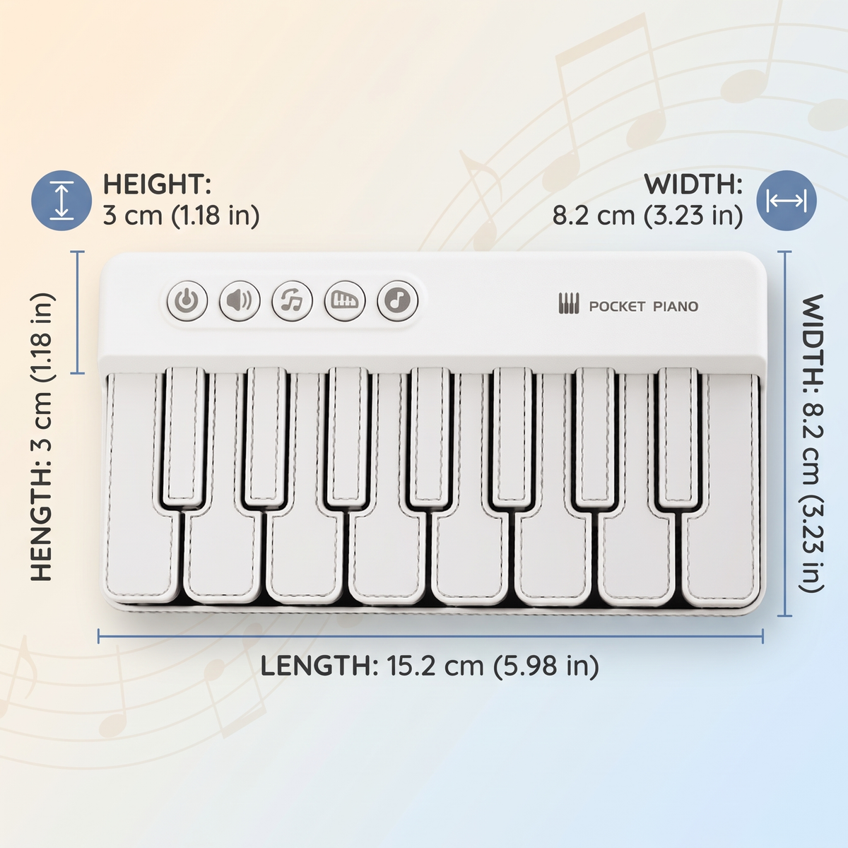 Kids Portable Musical Keyboard with Rainbow Lights