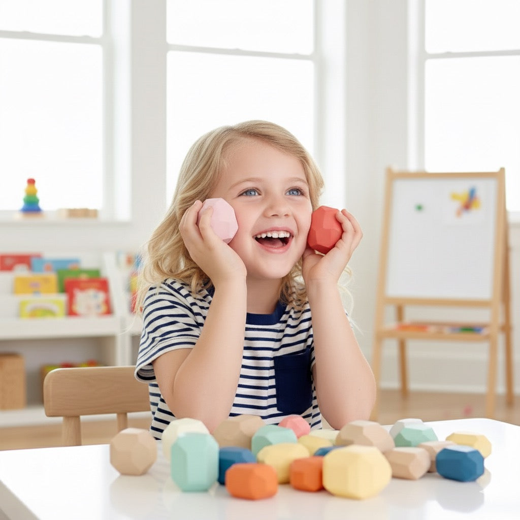 Wooden Balance Stones for Motor Skills Development (26pcs)