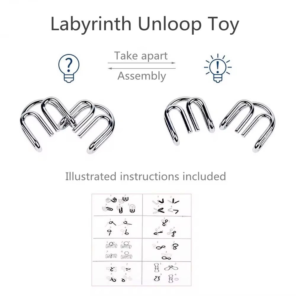 Metal Logic Puzzle 8-Piece set