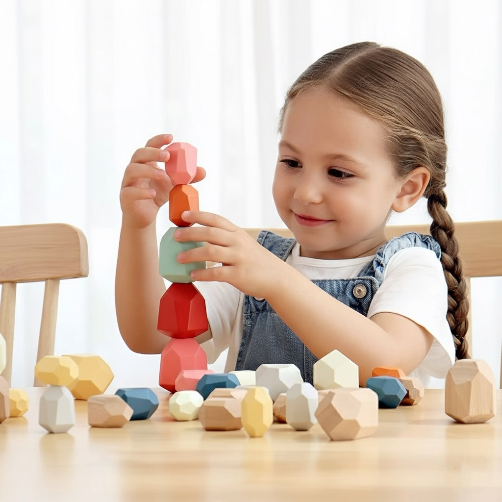 Wooden Balance Stones for Motor Skills Development (26pcs)