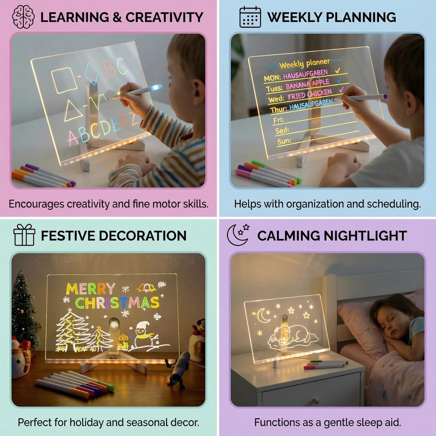 Kids LED Art & Drawing Board