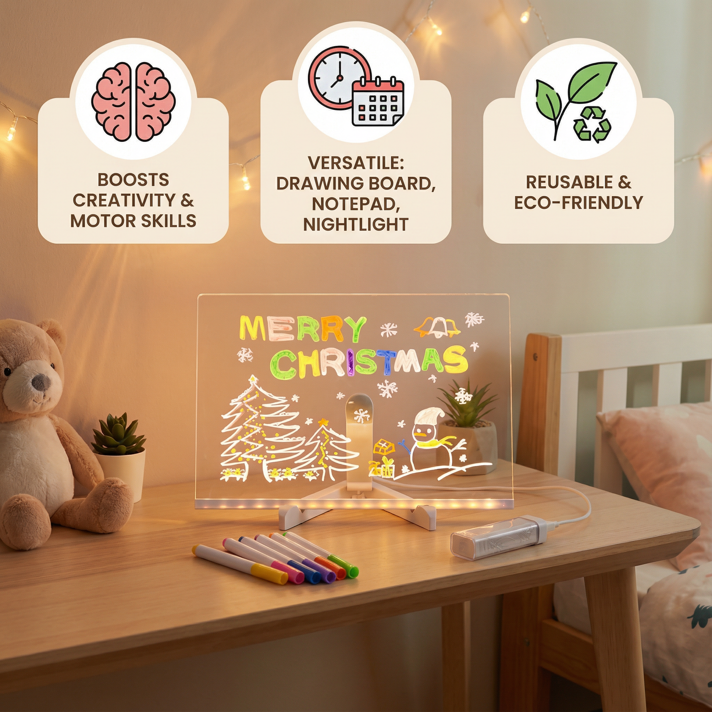 Kids LED Art & Drawing Board