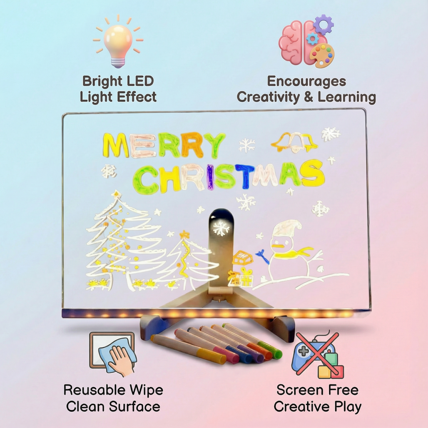 Kids LED Art & Drawing Board