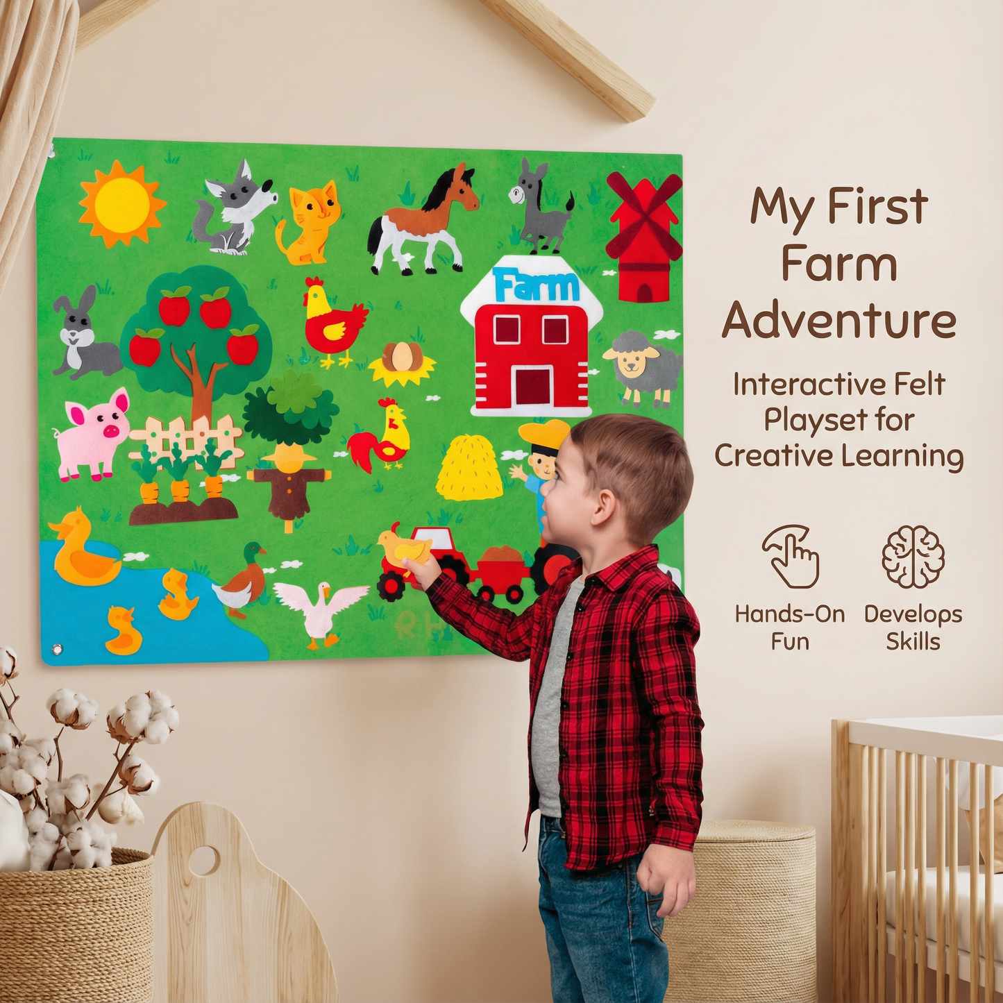 Soft Felt Activity Board for Children