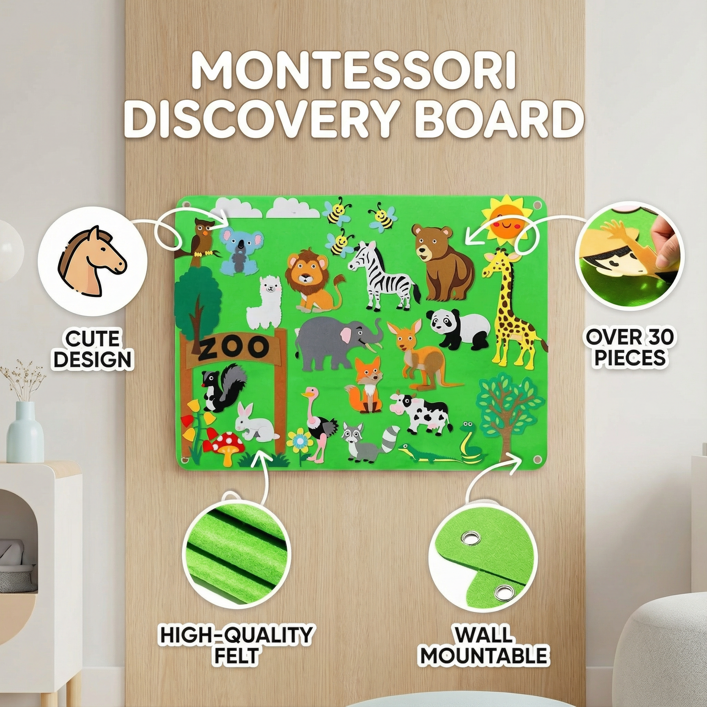 Soft Felt Activity Board for Children