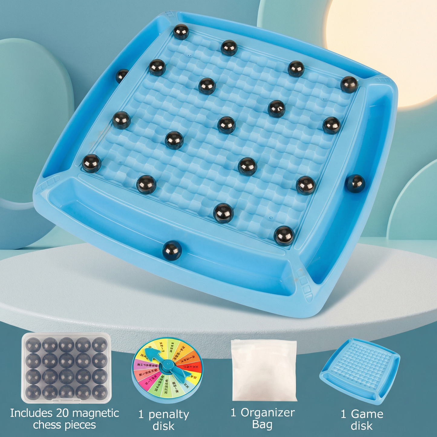 Magnetic Marble Strategy Game for Kids