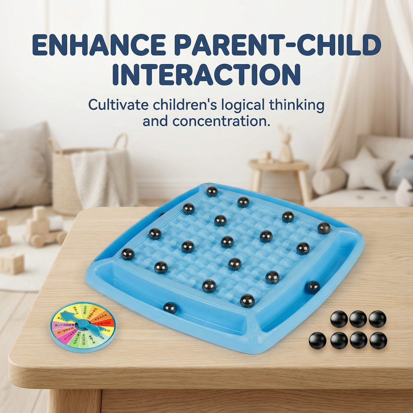 Magnetic Marble Strategy Game for Kids