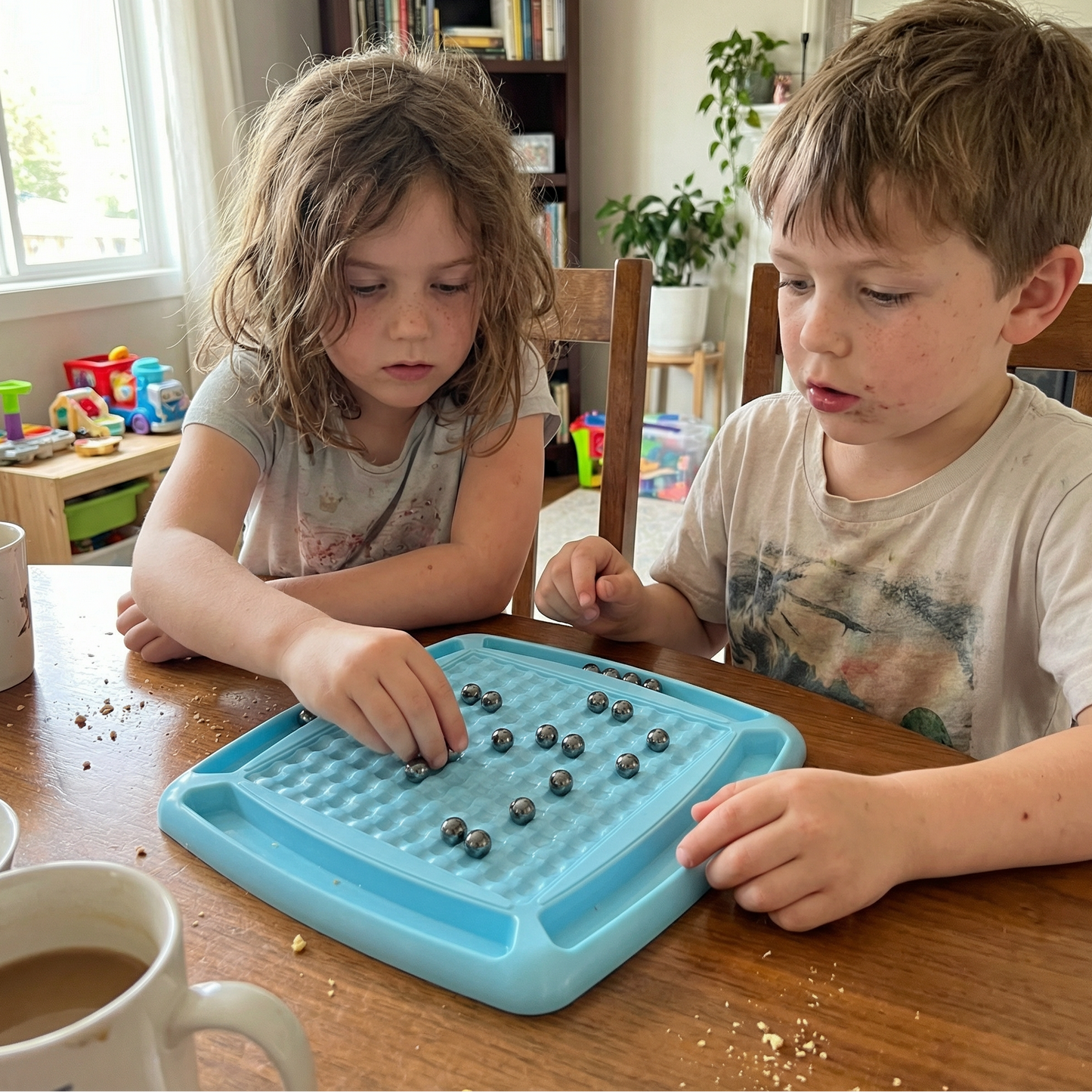 Magnetic Marble Strategy Game for Kids