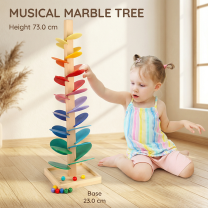Wooden Rainbow Marble Sound Tree