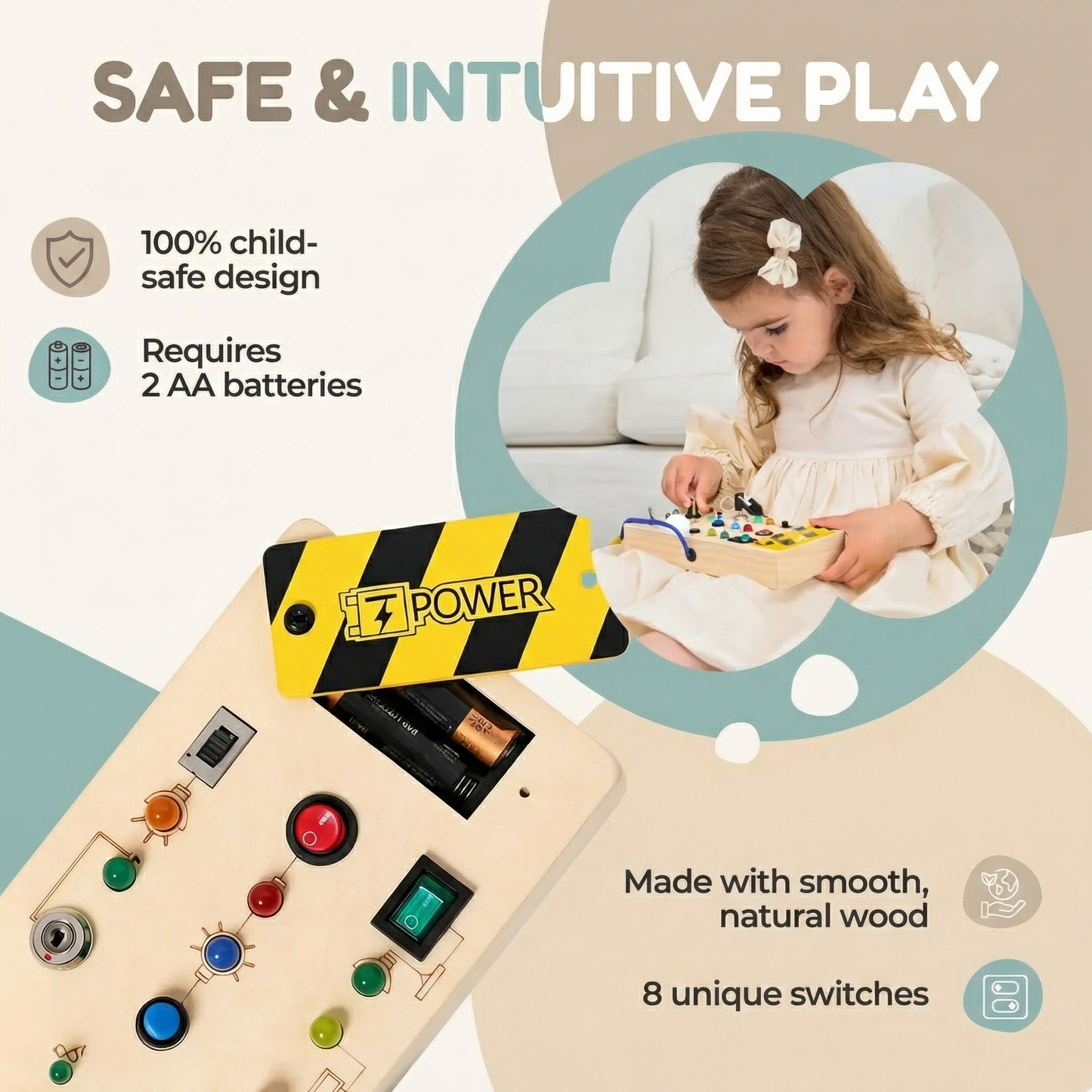 Montessori Switch Activity Board