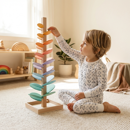 Wooden Rainbow Marble Sound Tree