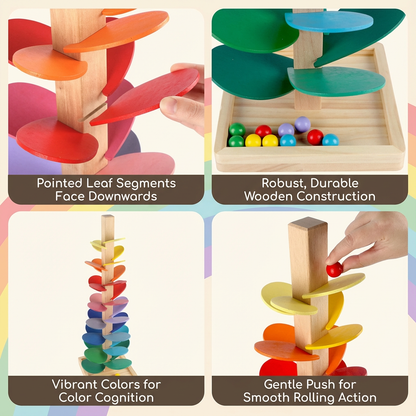 Wooden Rainbow Marble Sound Tree