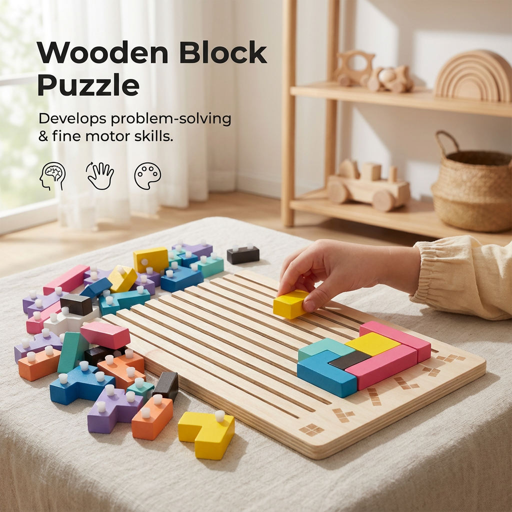 Wooden Stacking Puzzle for Kids