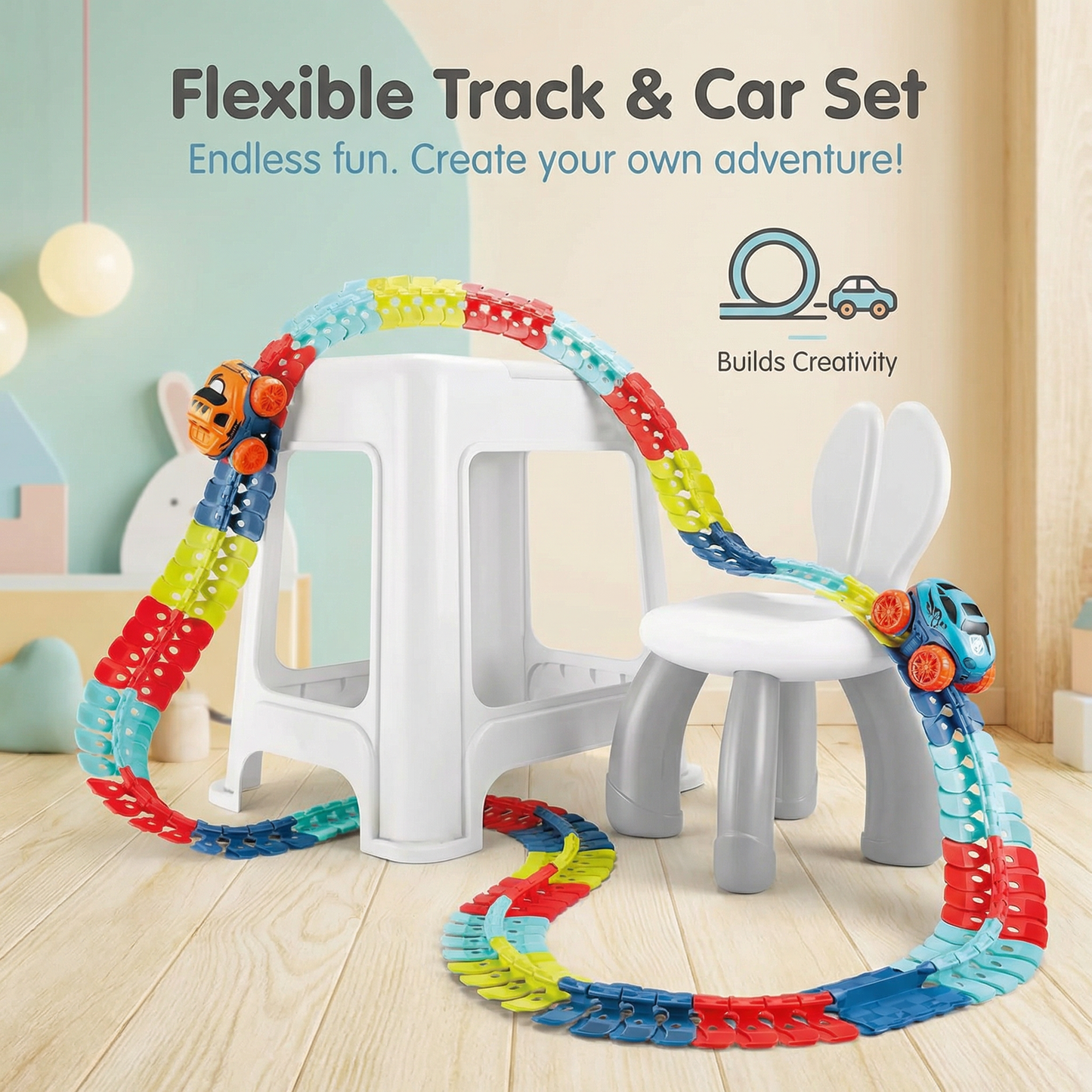 Light Up Flexible Racing Track Set