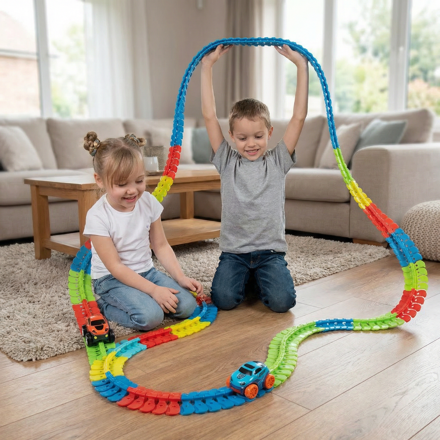 Light Up Flexible Racing Track Set
