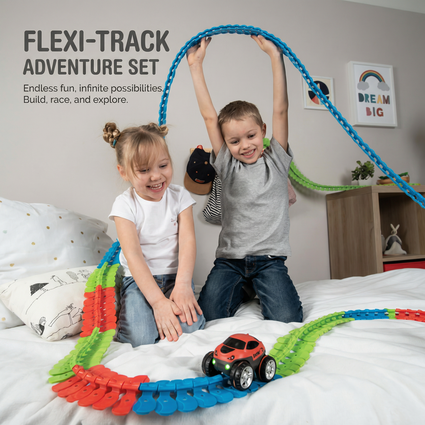 Light Up Flexible Racing Track Set