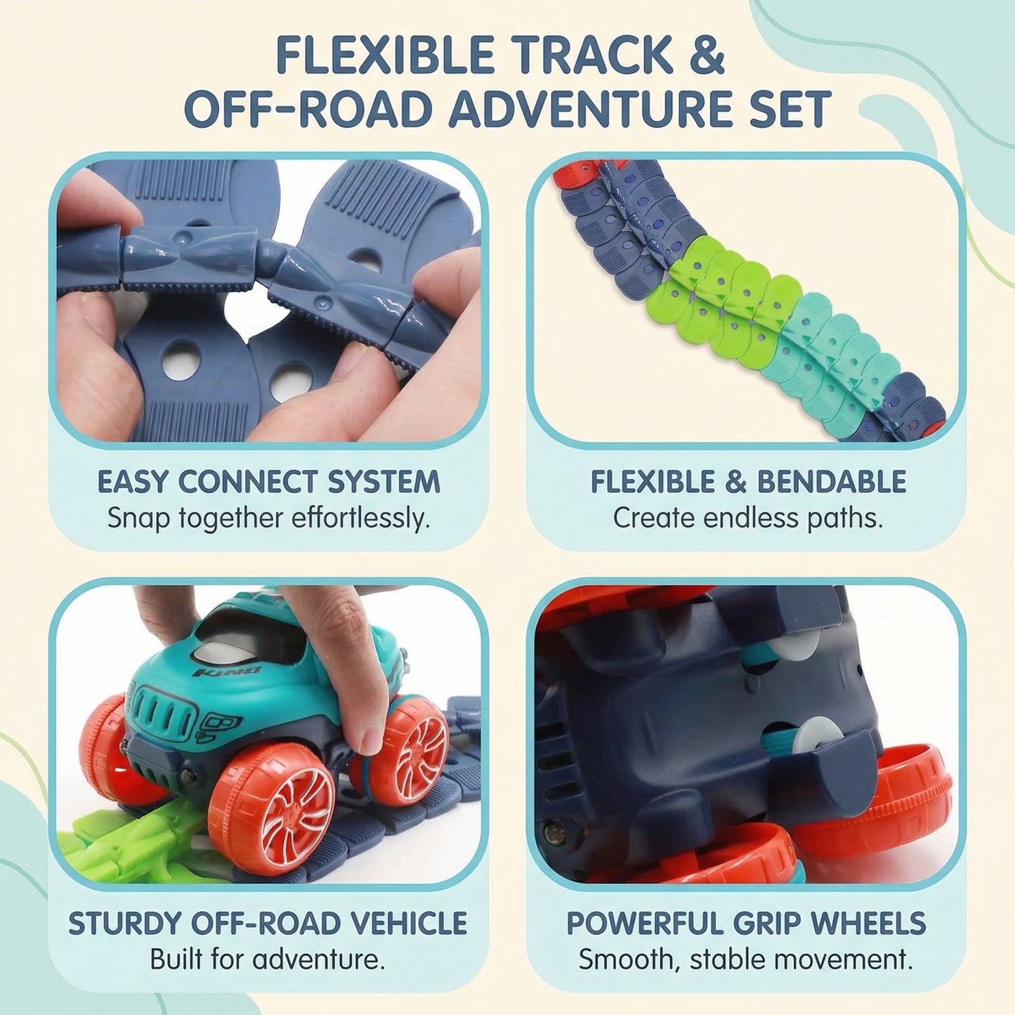 Light Up Flexible Racing Track Set