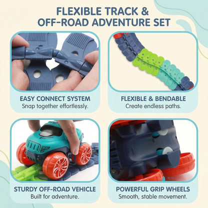 Light Up Flexible Racing Track Set