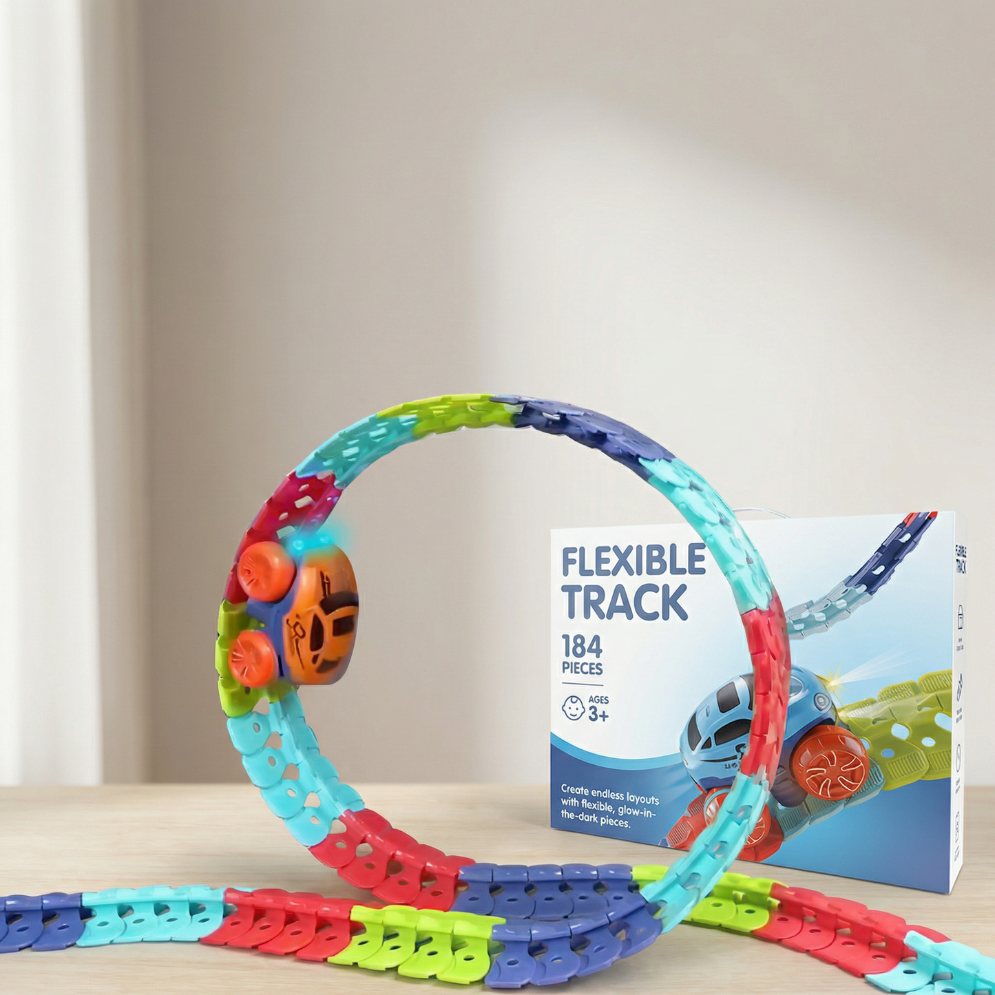 Light Up Flexible Racing Track Set