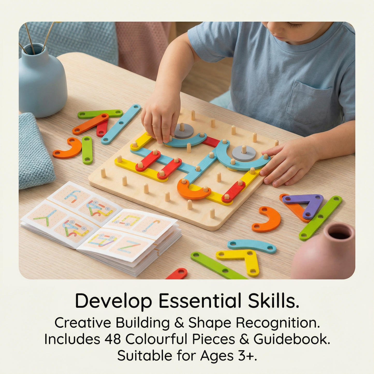 Montessori Peg Board Learning Puzzle
