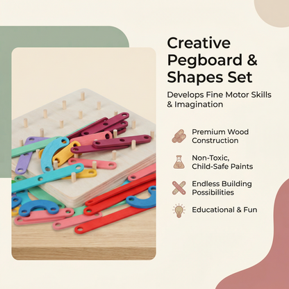 Montessori Peg Board Learning Puzzle