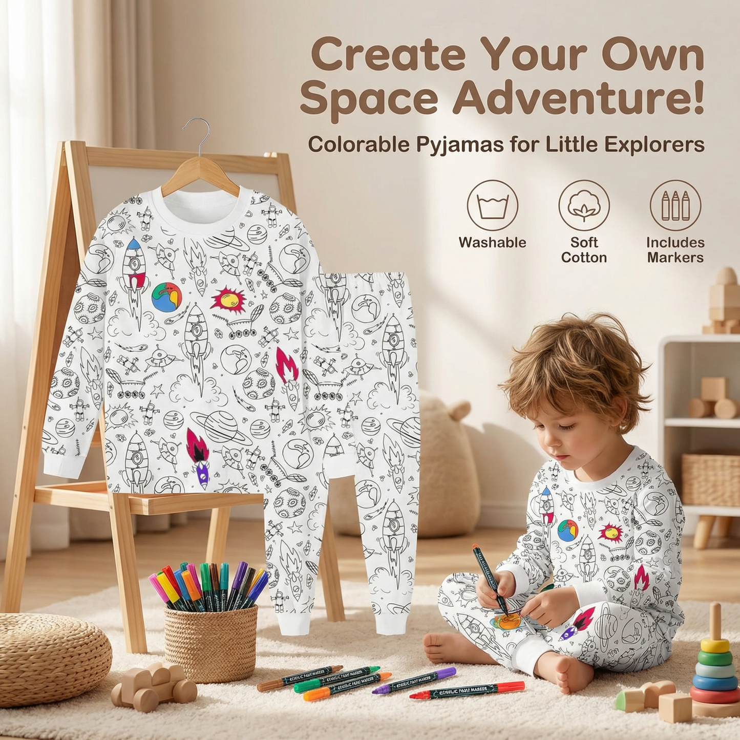 Colourable Pyjama Set for Kids