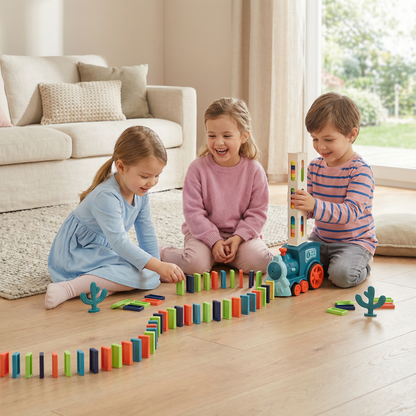 Automatic Domino Train for Kids