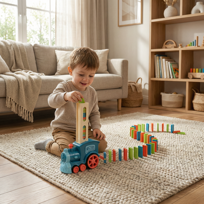 Automatic Domino Train for Kids