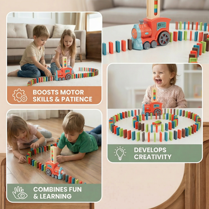 Automatic Domino Train for Kids