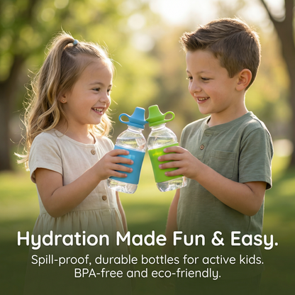 Silicone Spill Proof Bottle Tops for Kids (3 Pack)