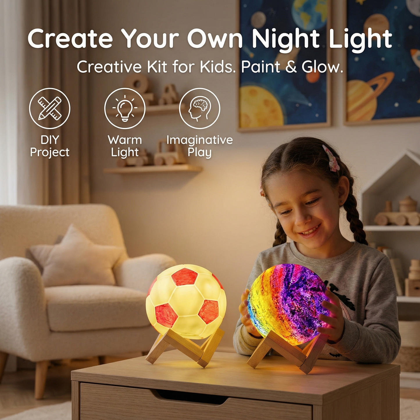 Paint Your Own Moon Night Light