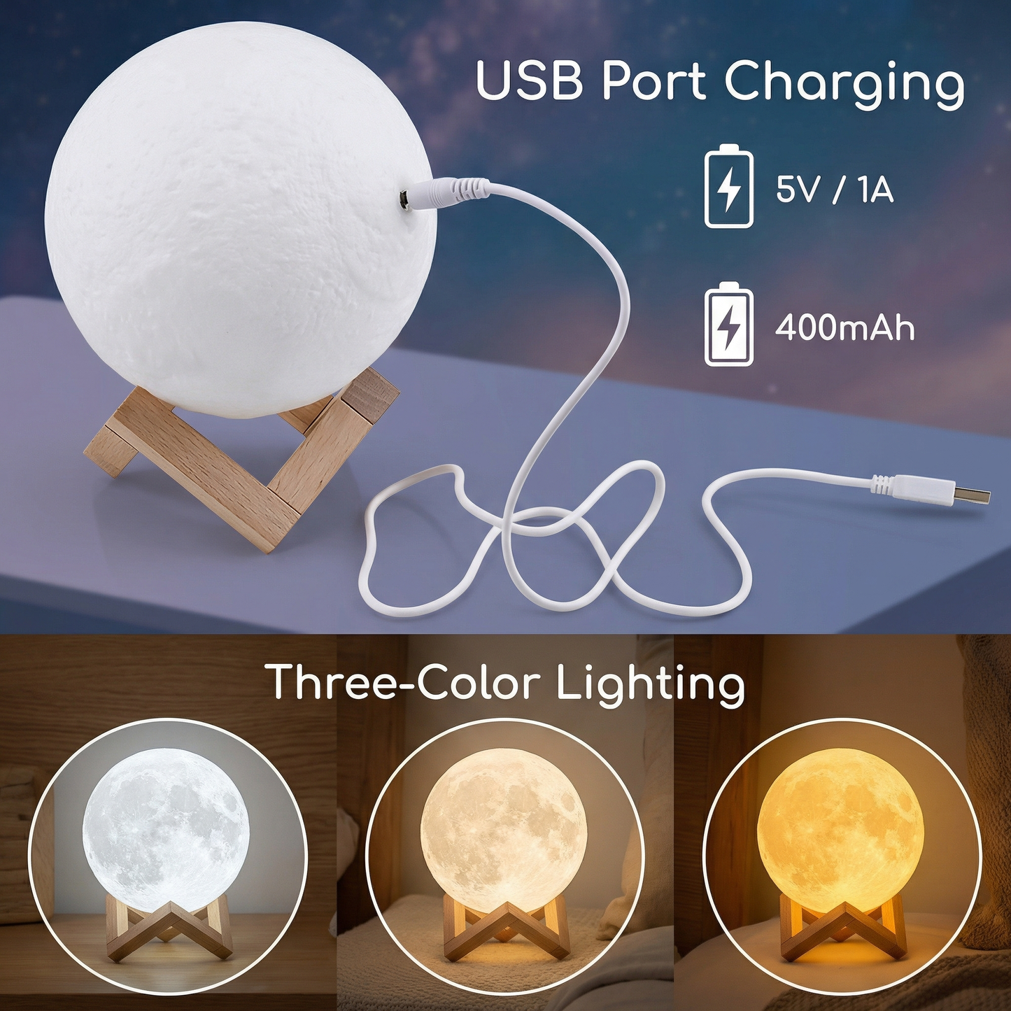 Paint Your Own Moon Night Light