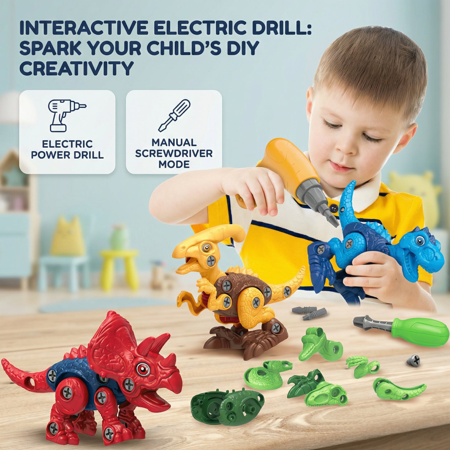 Dinosaur Construction Screw Building Set
