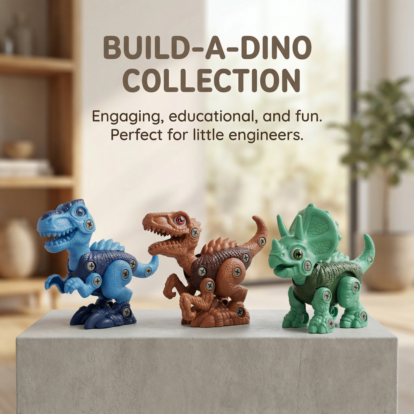 Dinosaur Construction Screw Building Set