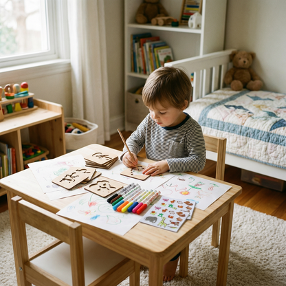 Montessori Wooden Drawing Stencils