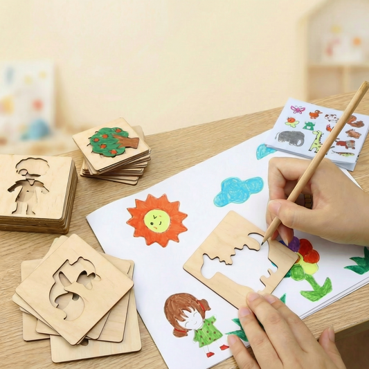 Montessori Wooden Drawing Stencils