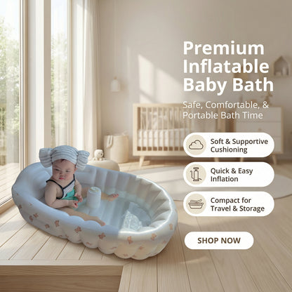 Inflatable Baby Bath Tub for Home and Travel