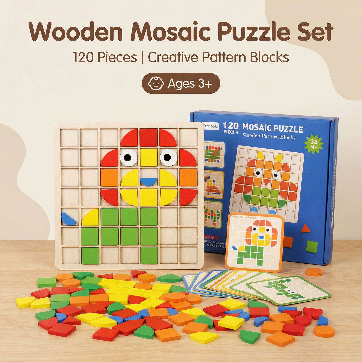 Montessori Mosaic Puzzle Board