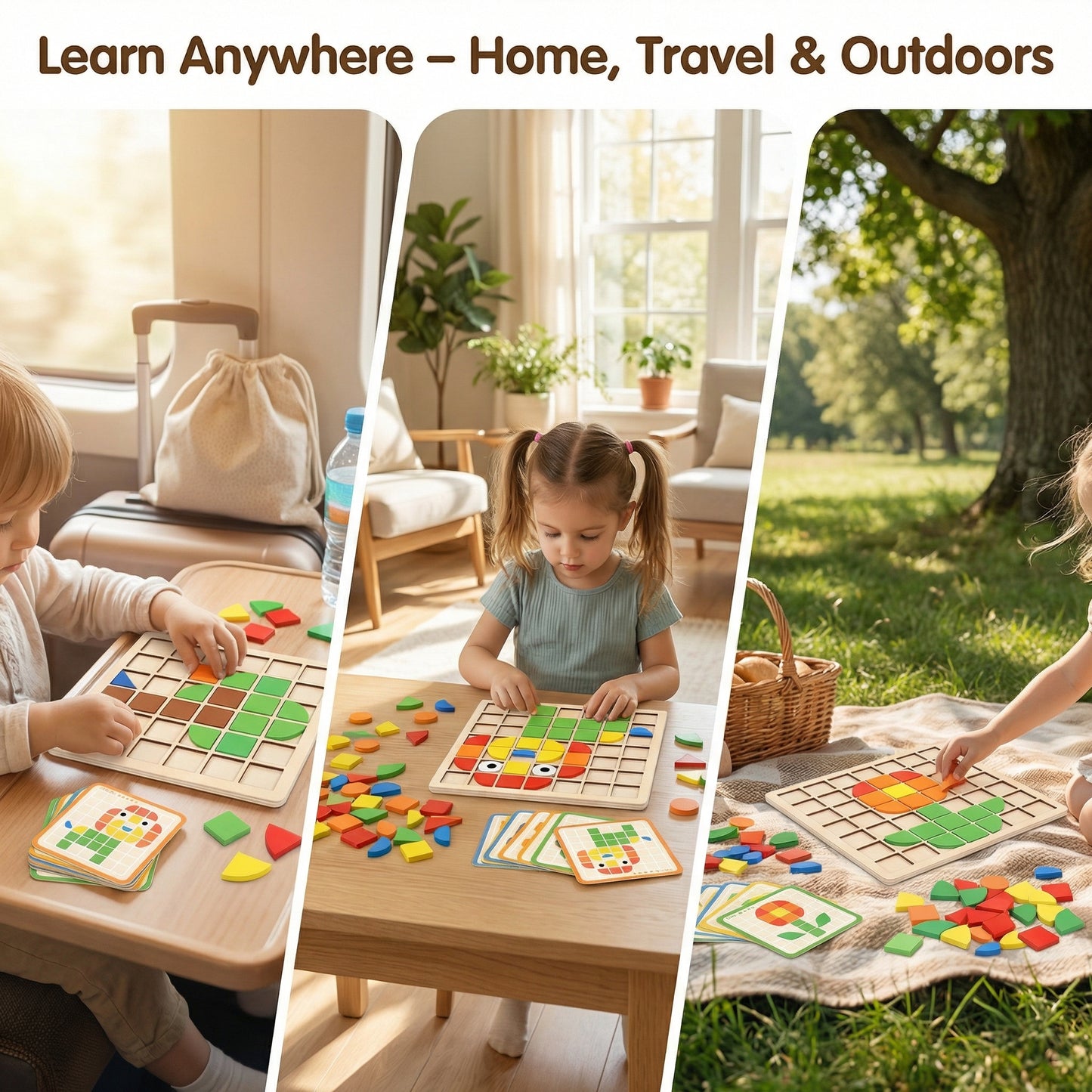 Montessori Mosaic Puzzle Board