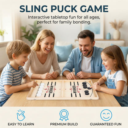 Wooden Slingshot Puck Game