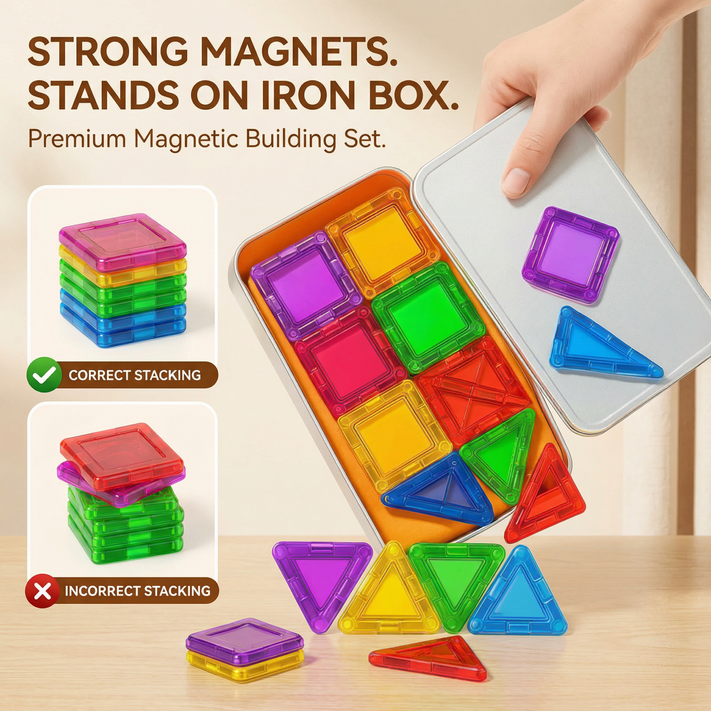 Mini Magnetic Building Blocks Travel Set