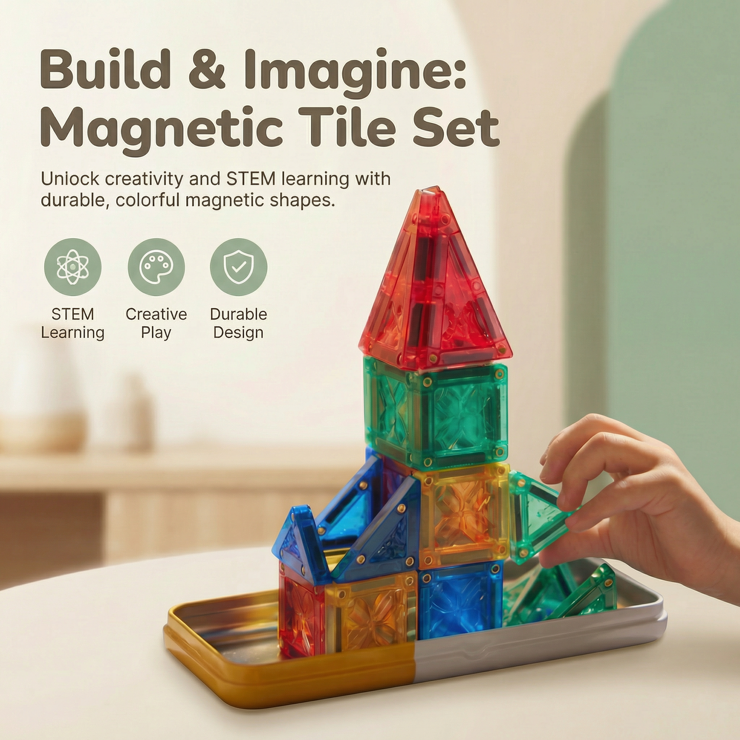 Mini Magnetic Building Blocks Travel Set